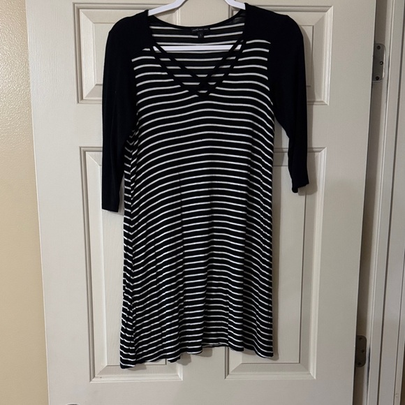 Black and White Striped Dress - Picture 1 of 2